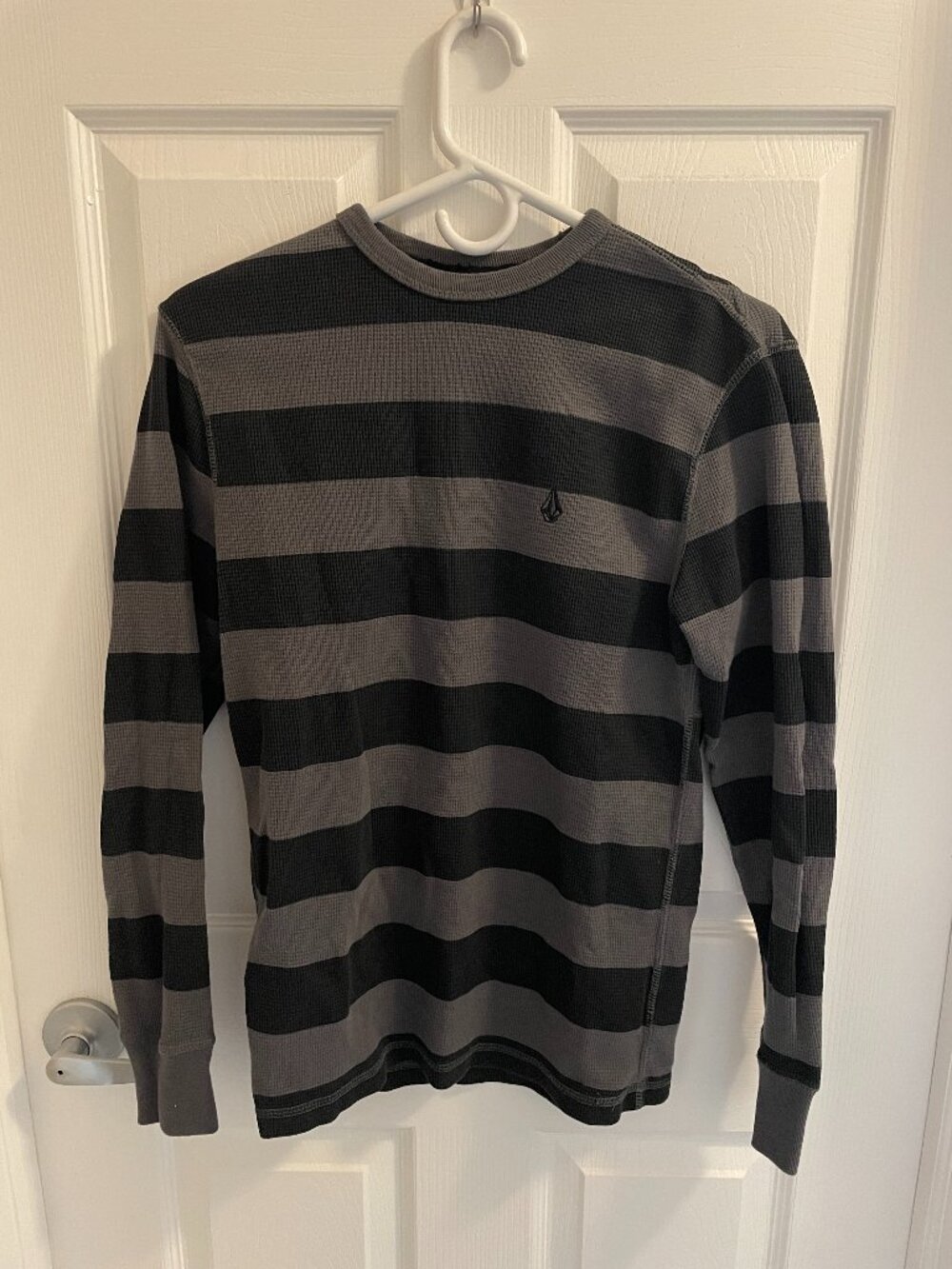 Volcom Thermal Long Sleeve Shirt Mens Small Black Grey